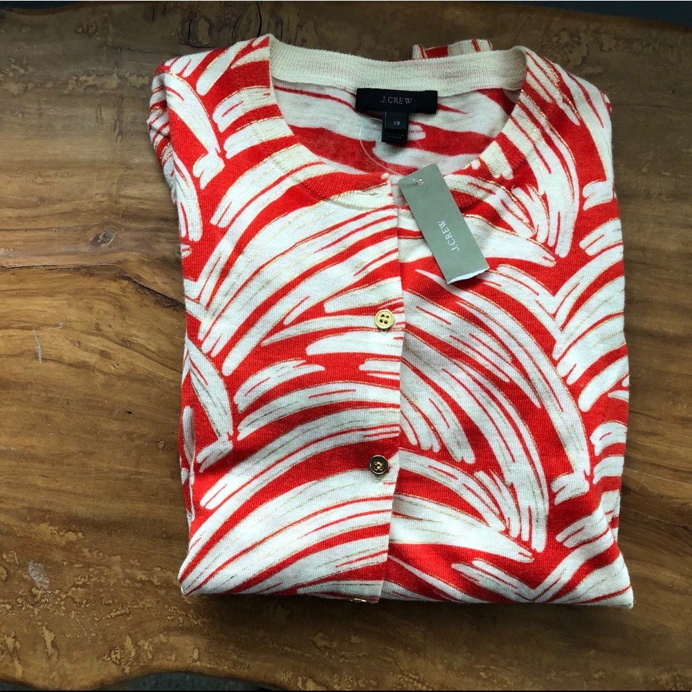 J Crew Zebra Print Cardigan